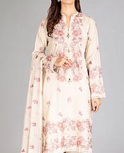Bareeze Off-white Karandi Suit- Pakistani Winter Dress