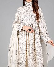 Off-white Khaddar Suit- Pakistani Winter Clothing