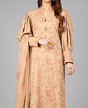 Peach Karandi Suit- Pakistani Winter Dress