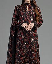 Bareeze Black Karandi Suit- Pakistani Winter Dress
