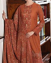 Bareeze Rust Karandi Suit (2 Pcs)- Pakistani Winter Clothing