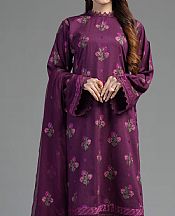 Bareeze Byzantium Purple Karandi Suit- Pakistani Winter Clothing