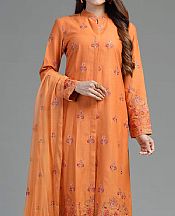 Bareeze Orange Karandi Suit- Pakistani Winter Dress