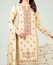Ivory Karandi Suit- Pakistani Winter Dress