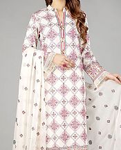 Bareeze White Karandi Suit- Pakistani Winter Clothing