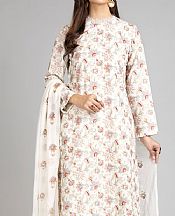 Bareeze White Karandi Suit- Pakistani Winter Dress