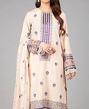 Ivory Karandi Suit- Pakistani Winter Dress
