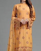 Bareeze Orange Karandi Suit- Pakistani Winter Dress