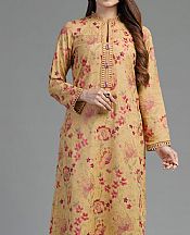 Bareeze Pale Orange Karandi Suit- Pakistani Winter Dress