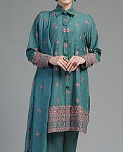 Bareeze Teal Karandi Suit- Pakistani Winter Clothing