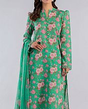 Shamrock Green Khaddar Suit- Pakistani Winter Dress