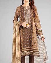 Dark Brown Khaddar Suit- Pakistani Winter Dress