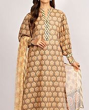 Bareeze Sand Gold Khaddar Suit- Pakistani Winter Dress