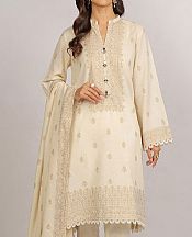 Off-white Karandi Suit- Pakistani Winter Clothing