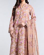 Bareeze Tea Pink Khaddar Suit- Pakistani Winter Clothing