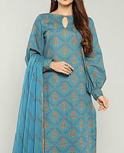 Bareeze Dark Turquoise Khaddar Suit