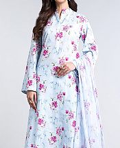 Bareeze Baby Blue Khaddar Suit- Pakistani Winter Clothing