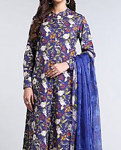 Bareeze Royal Blue Khaddar Suit- Pakistani Winter Dress