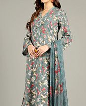 Bareeze Slate Grey Khaddar Suit- Pakistani Winter Dress