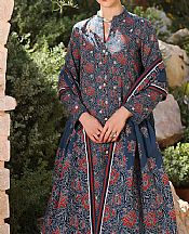 Bareeze Teal Blue Khaddar Suit- Pakistani Winter Dress
