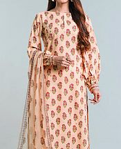 Bareeze Peach Khaddar Suit- Pakistani Winter Clothing