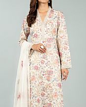 Off White Karandi Suit- Pakistani Winter Clothing