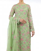 Bareeze Light Green Chiffon Suit (2 Pcs)- Pakistani Designer Chiffon Suit