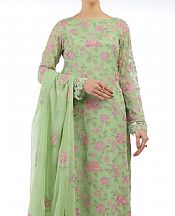 Bareeze Light Green Chiffon Suit (2 Pcs)- Pakistani Chiffon Dress