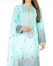 Bareeze Turquoise Lawn Suit- Pakistani Designer Lawn Suits