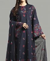 Bareeze Ebony Clay Karandi Suit- Pakistani Winter Clothing