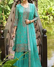 Bareeze Sea Green Chiffon Suit (2 Pcs)- Pakistani Chiffon Dress