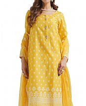 Bareeze Golden Yellow Lawn Suit- Pakistani Designer Lawn Suits