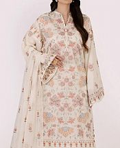 Bareeze Off White Lawn Suit- Pakistani Designer Lawn Suits