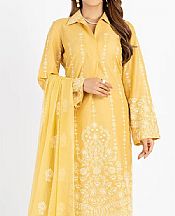 Bareeze Light Mustard Lawn Suit- Pakistani Designer Lawn Suits