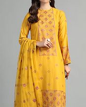 Bareeze Mustard Lawn Suit- Pakistani Lawn Dress