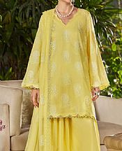 Bareeze Golden Yellow Lawn Suit- Pakistani Designer Lawn Suits
