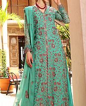 Bareeze Sea Green Chiffon Suit (2 Pcs)- Pakistani Designer Chiffon Suit