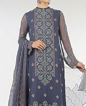 Bareeze Teal Blue Chiffon Suit (2 Pcs)- Pakistani Chiffon Dress
