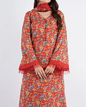 Bareeze Persian Red Lawn Suit- Pakistani Lawn Dress