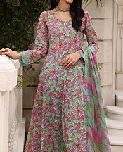 Bareeze Green/Pink Lawn Suit- Pakistani Designer Lawn Suits