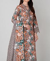 Bareeze Warm Grey Khaddar Suit- Pakistani Winter Dress
