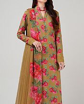Bareeze Reef Gold Linen Suit- Pakistani Winter Dress