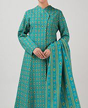 Bareeze Green Khaddar Suit- Pakistani Winter Clothing