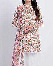 Bareeze Off White Lawn Suit- Pakistani Designer Lawn Suits