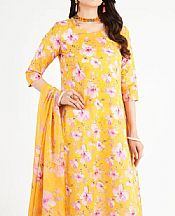 Bareeze Yellow Lawn Suit- Pakistani Designer Lawn Suits