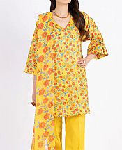 Bareeze Yellow Lawn Suit- Pakistani Designer Lawn Suits