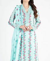 Bareeze Pale Blue Lawn Suit- Pakistani Designer Lawn Suits