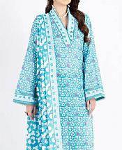 Bareeze Turquoise Lawn Suit- Pakistani Designer Lawn Suits