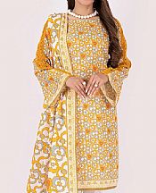 Bareeze Mustard Lawn Suit- Pakistani Lawn Dress