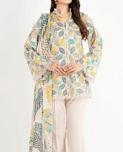 Bareeze Beige Lawn Suit- Pakistani Lawn Dress